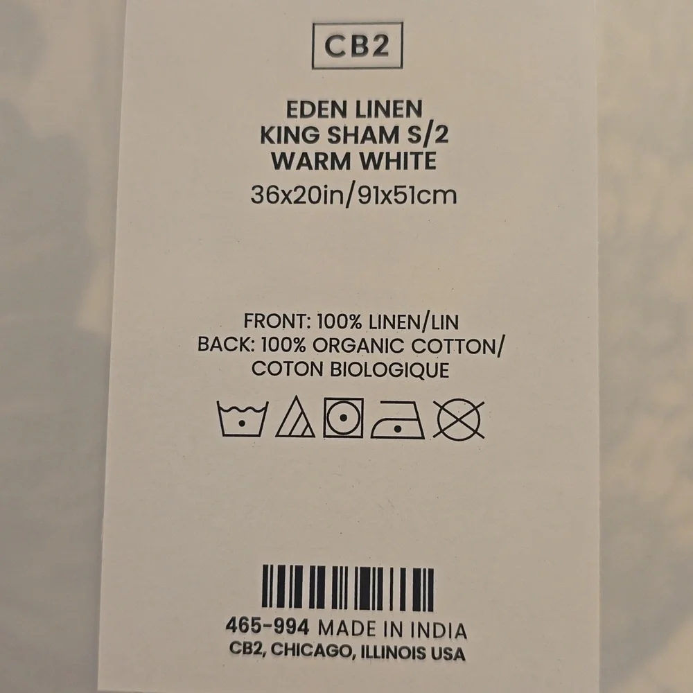 ❤️BUY 2 GET 1 FREE Eden Off White & Smoked Mauve Linen King & Standard Set